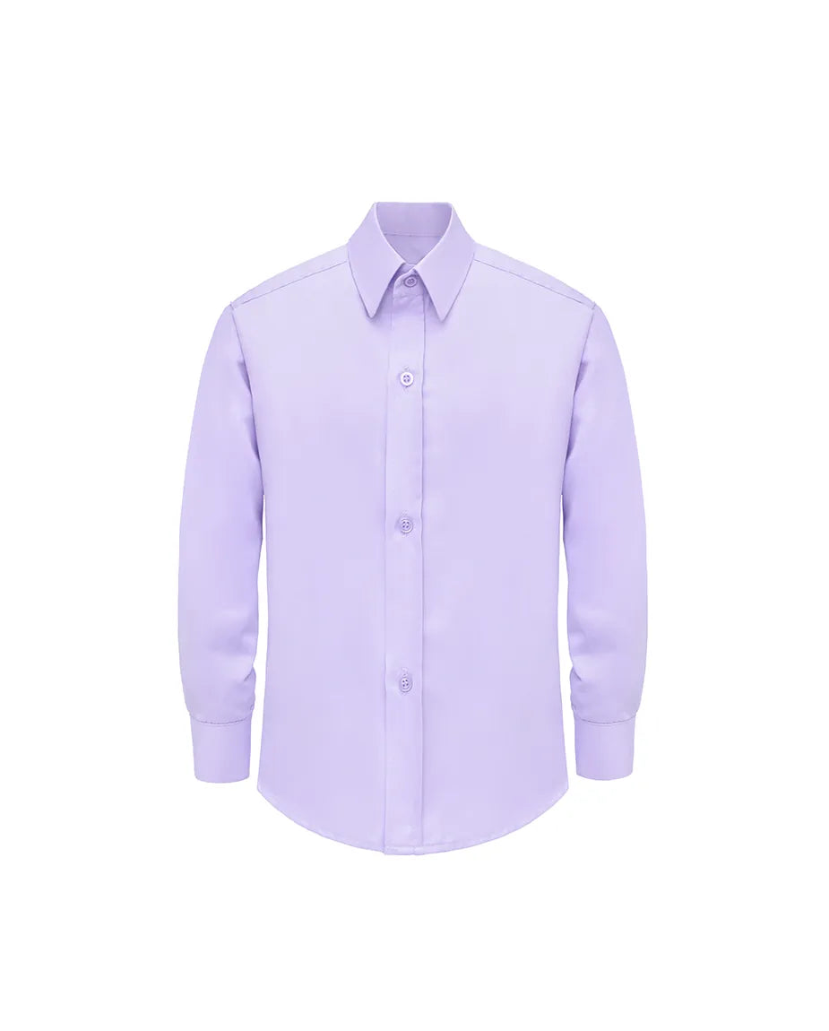 Boys' Button Down Shirt Solid Long Sleeve Dress Shirt