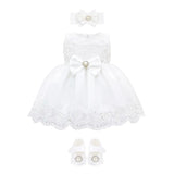 Newborn 6-Piece Lace & Tulle Princess Dress Set