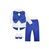 Newborn 4-Piece Tuxedo Suit Set