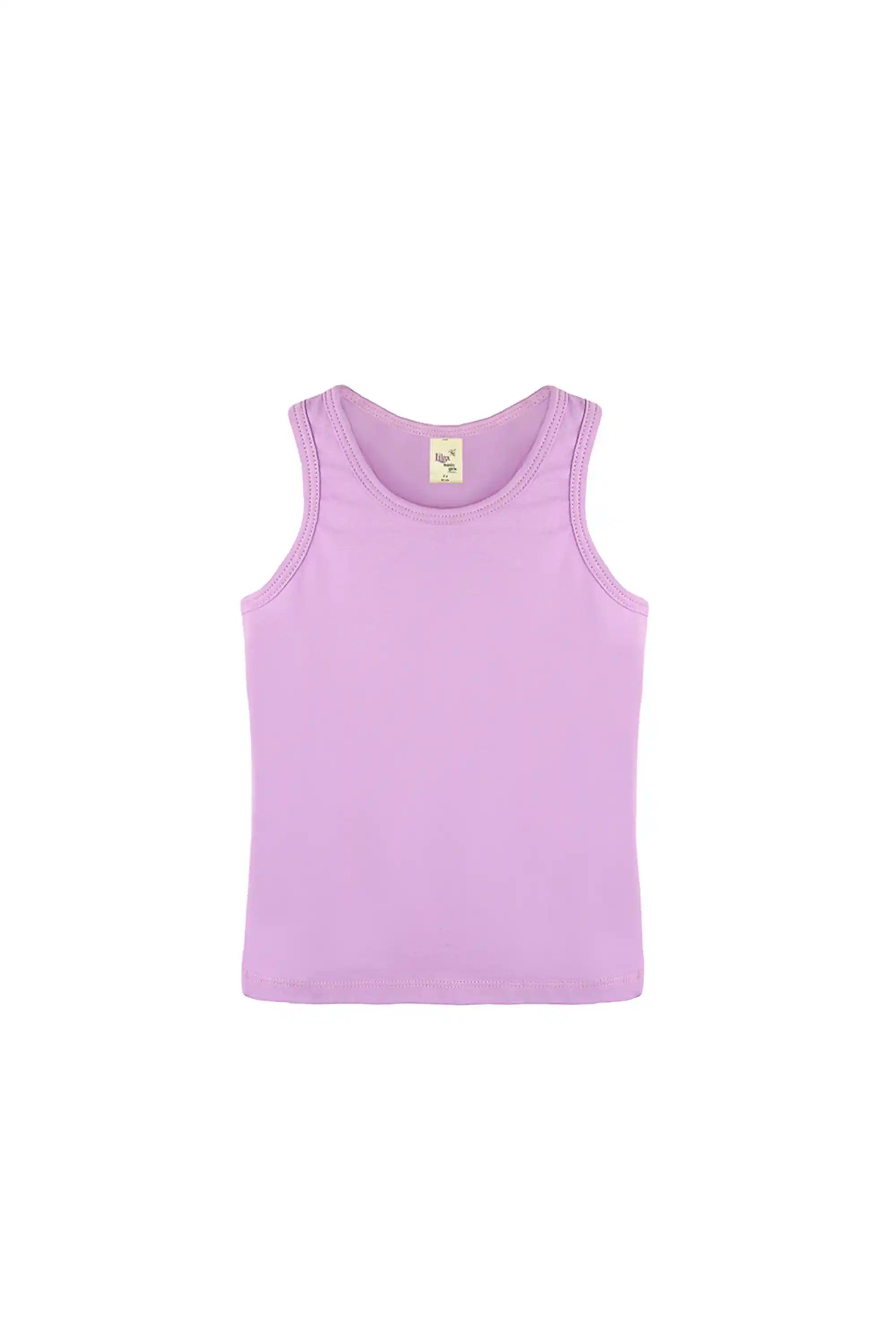 Girls' Soft Solid Cotton Blend Racerback Tank Top