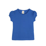 Baby Cotton Basic Puff Sleeve Solid T-Shirt