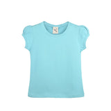 Baby Cotton Puff Sleeve Basic Crewneck T-Shirt
