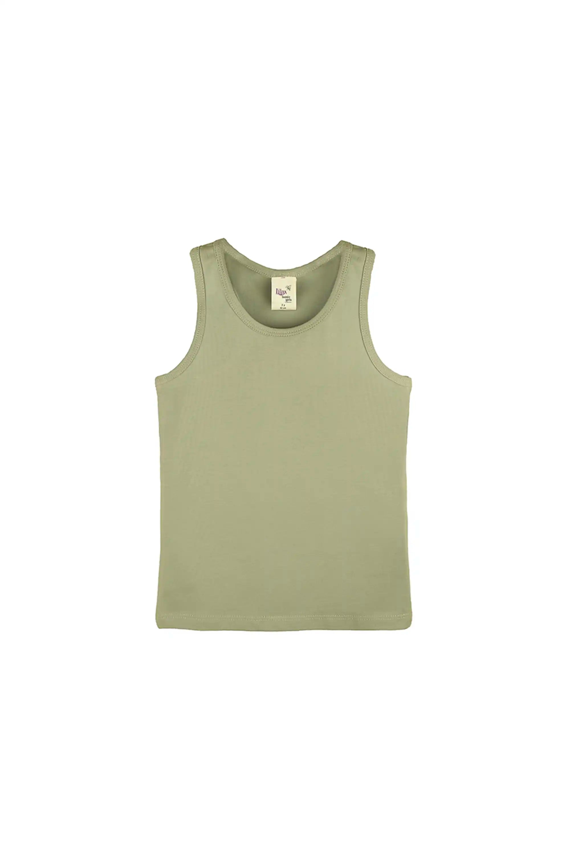 Girls' Soft Solid Cotton Blend Racerback Tank Top