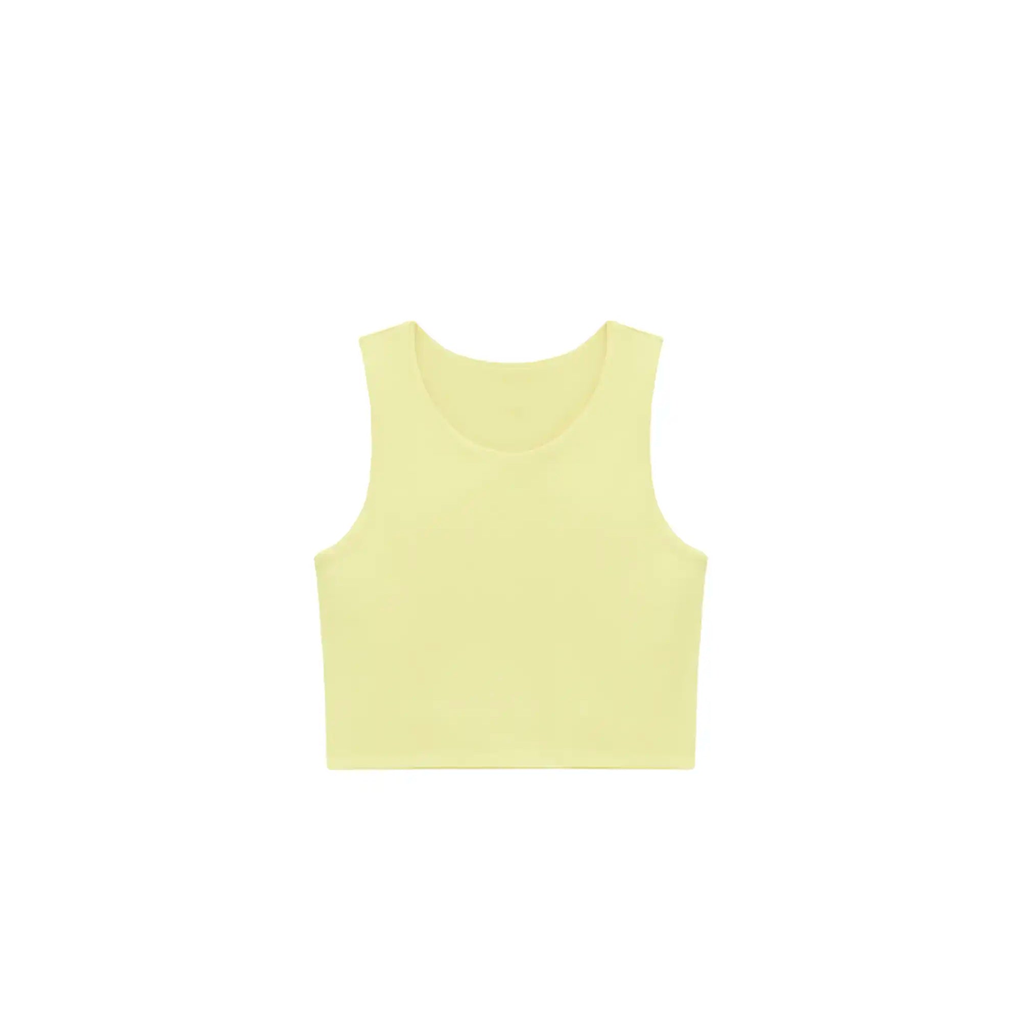 Girls' Double Lined Sleeveless Basic Crop Tank Top