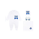 Newborn Baby 4-Piece Cotton Crown Layette Gift Set