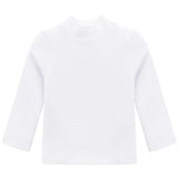 Baby Girls' Basic Long Sleeve Mock Turtleneck Cotton T-Shirt