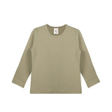 Little Girls Cotton Long Sleeve Basic Crewneck T-Shirt
