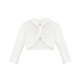 Girls Patterned Knit Bolero Cardigan
