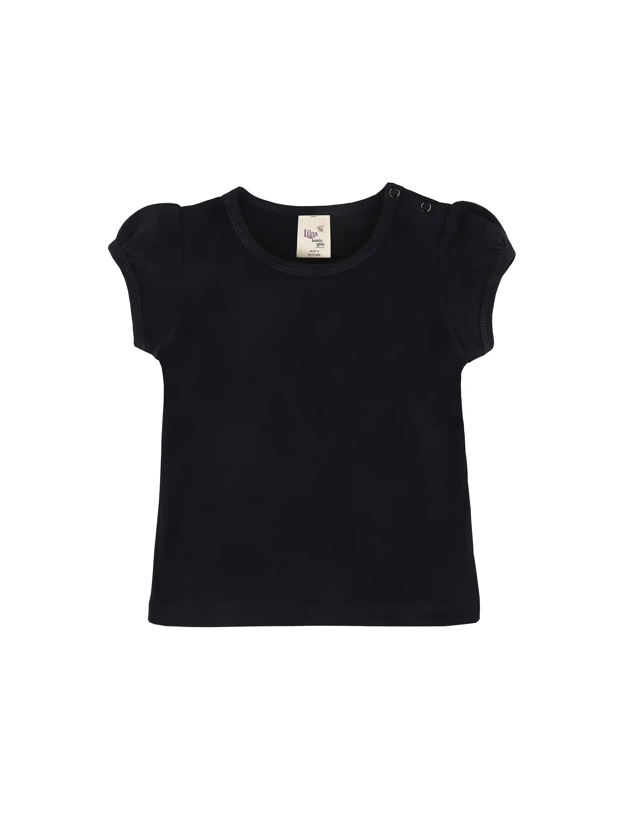 Baby Girls' Basic T-Shirt Short Sleeve Crewneck Tee