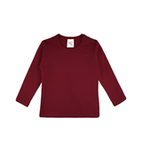 Baby Cotton Long Sleeve Basic Crewneck T-Shirt