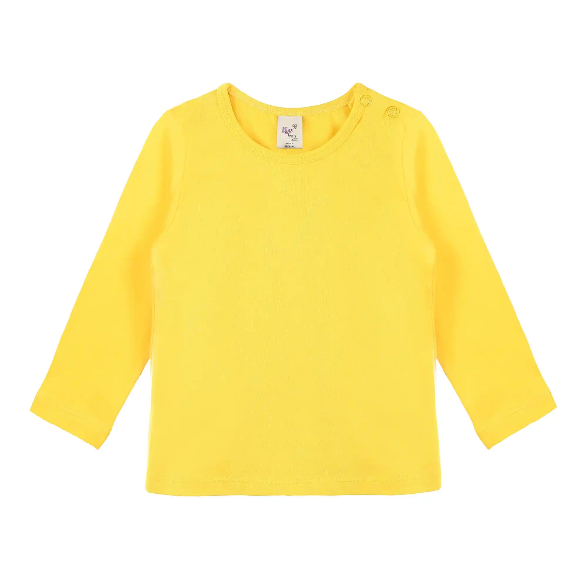 Baby Girls' Basic Long Sleeve Round Neck T-Shirt