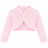 Girls Patterned Knit Bolero Cardigan