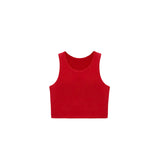 Girls' Double Lined Sleeveless Basic Crop Tank Top