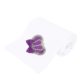 Baby Soft Cotton Jeweled Crown Swaddle Receiving Blanket