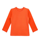 Little Girls Cotton Long Sleeve Basic Crewneck T-Shirt