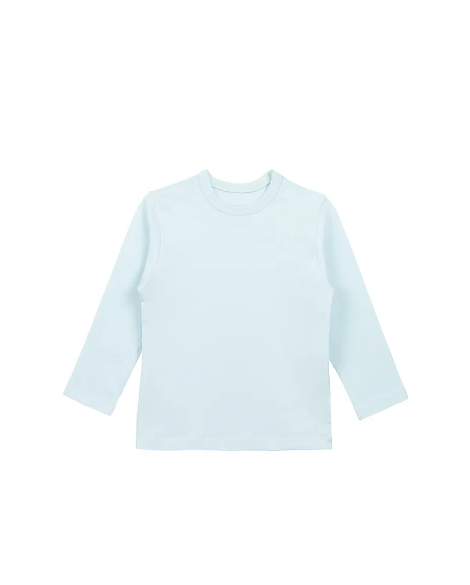 Toddler Cotton Long Sleeve Basic Crewneck T-Shirt