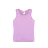 Girls' Soft Solid Cotton Blend Racerback Tank Top