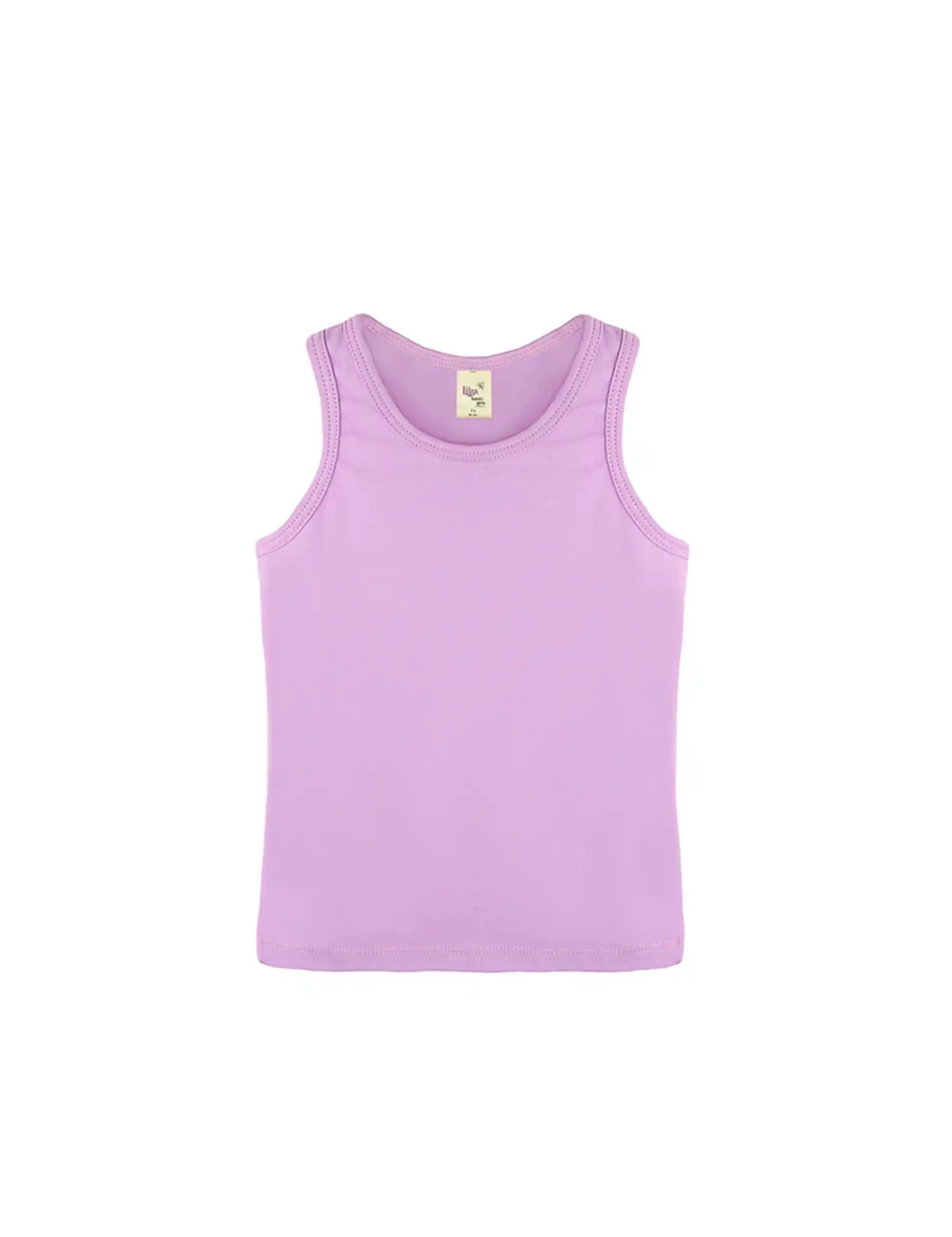 Girls' Soft Solid Cotton Blend Racerback Tank Top