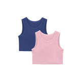 Girls 2-Pack Basic Cropped Tank Top