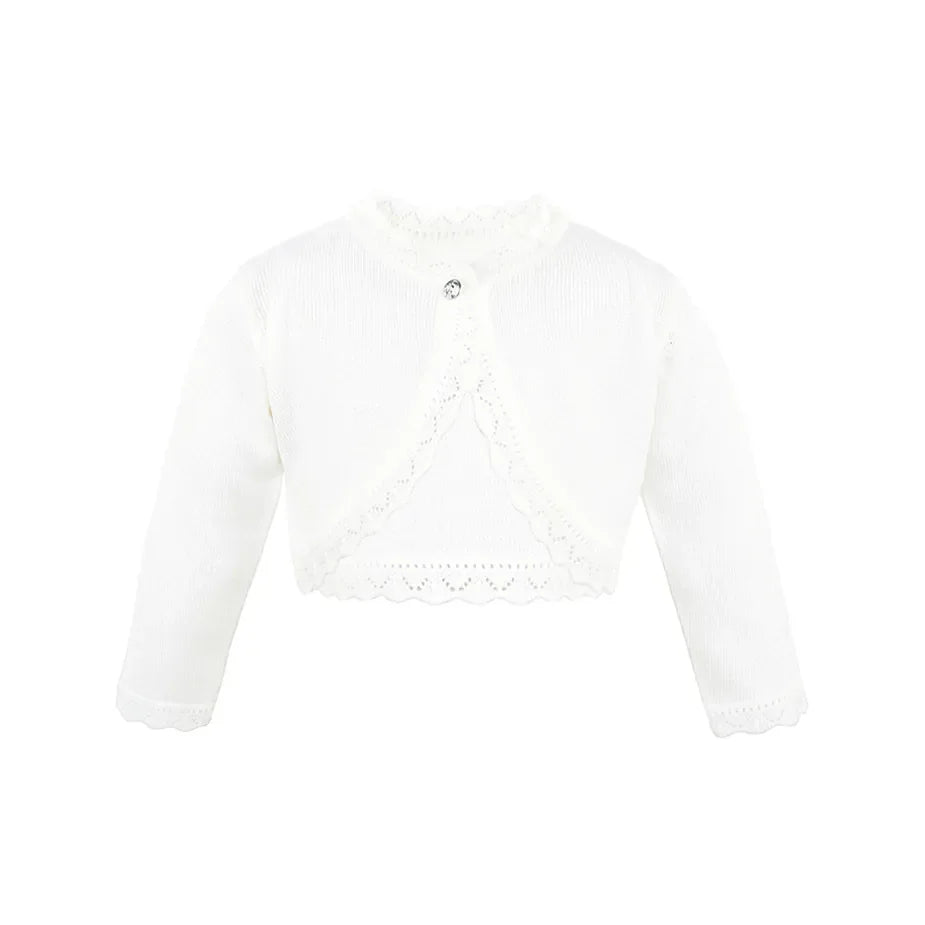 Baby Knit Button Detailed Bolero Cardigan