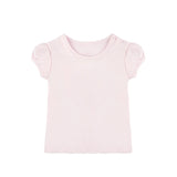 Baby Cotton Puff Sleeve Basic Crewneck T-Shirt