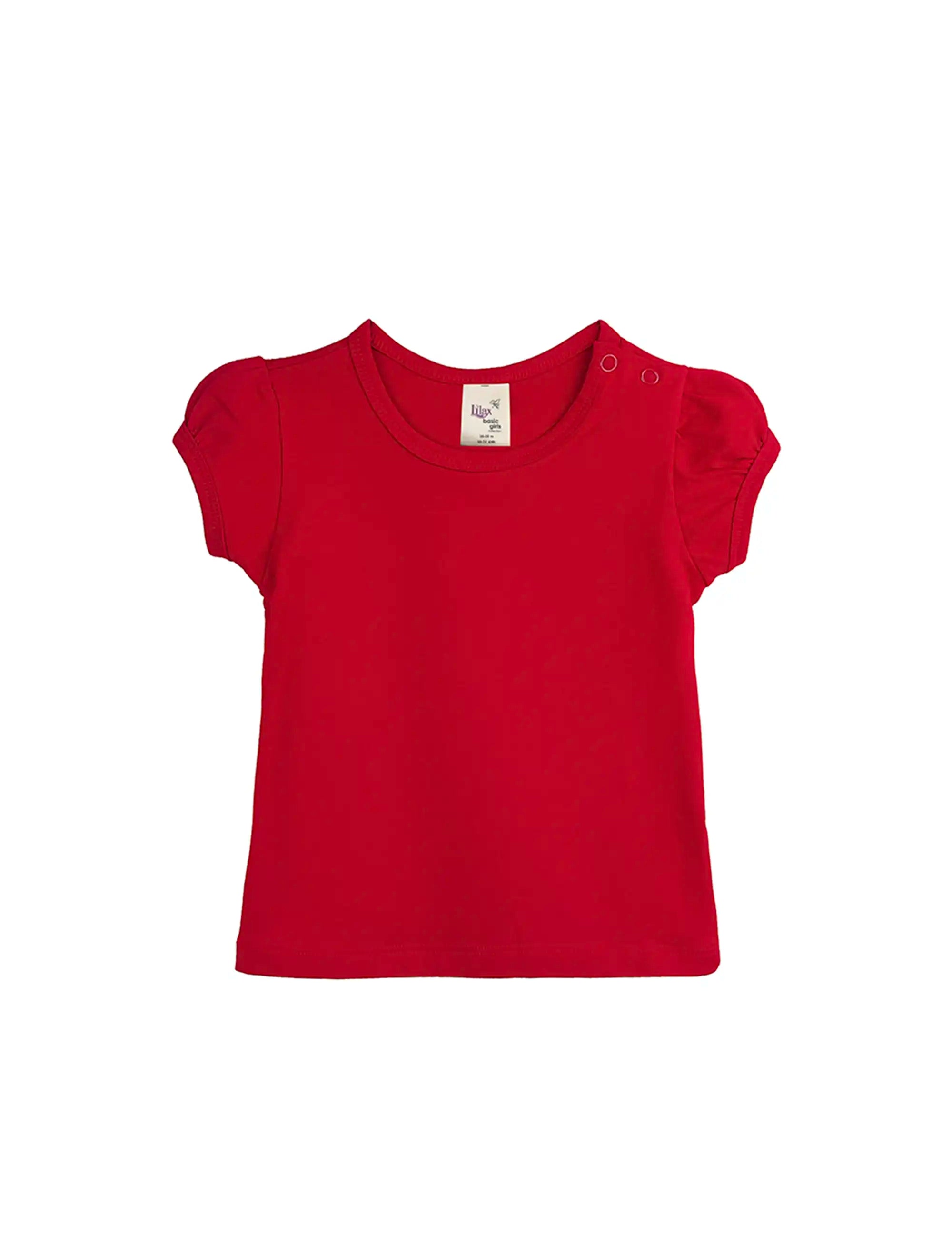 Baby Girls' Basic T-Shirt Short Sleeve Crewneck Tee