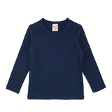 Little Girls Cotton Long Sleeve Basic Crewneck T-Shirt