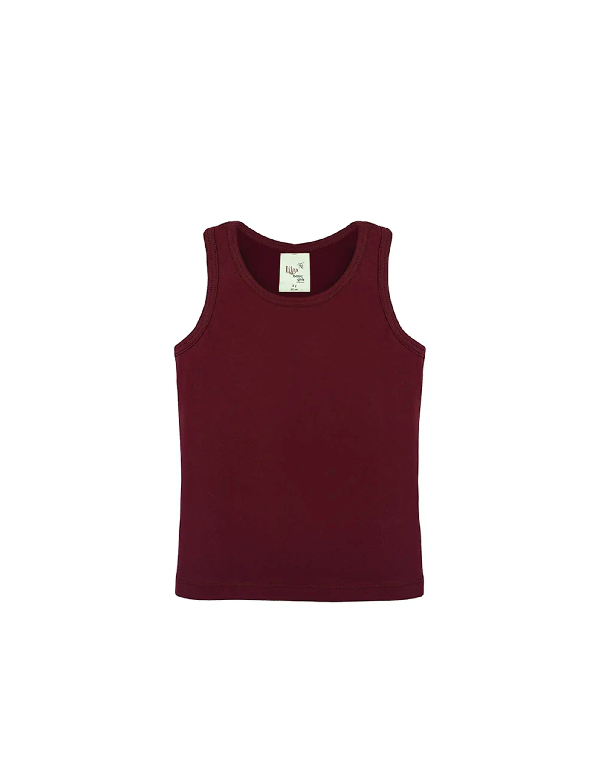 Girls' Soft Solid Cotton Blend Racerback Tank Top
