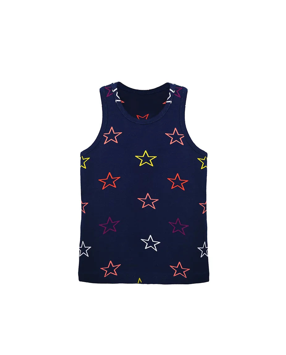 Little Girls Cotton Basic Racerback Tanktop