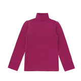 Little Girls Cotton Long Sleeve Basic Turtleneck T-Shirt
