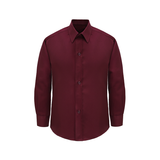 Lilax Boys' Button Down Shirt Solid Long Sleeve Dress Shirt
