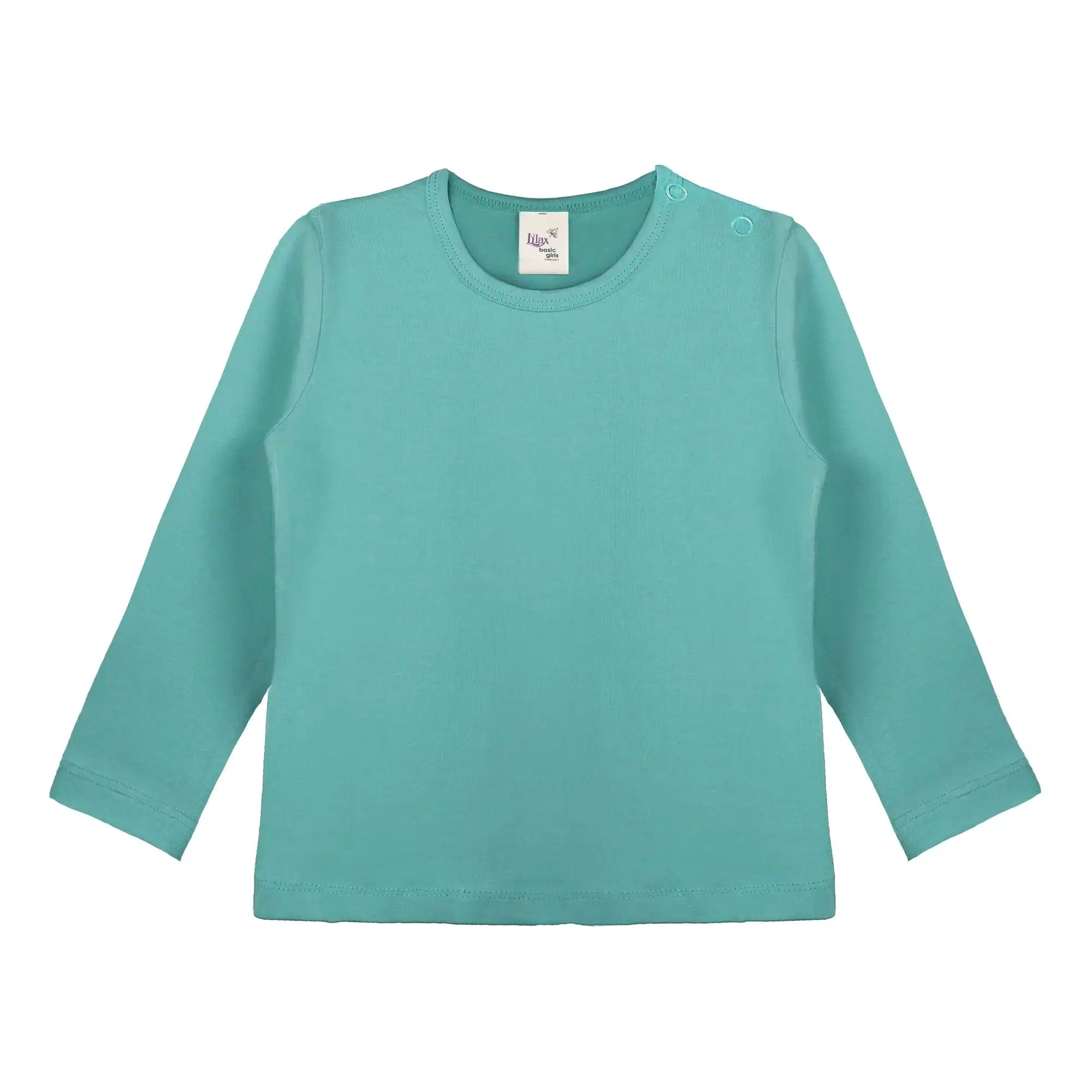 Baby Girls' Basic Long Sleeve Round Neck T-Shirt