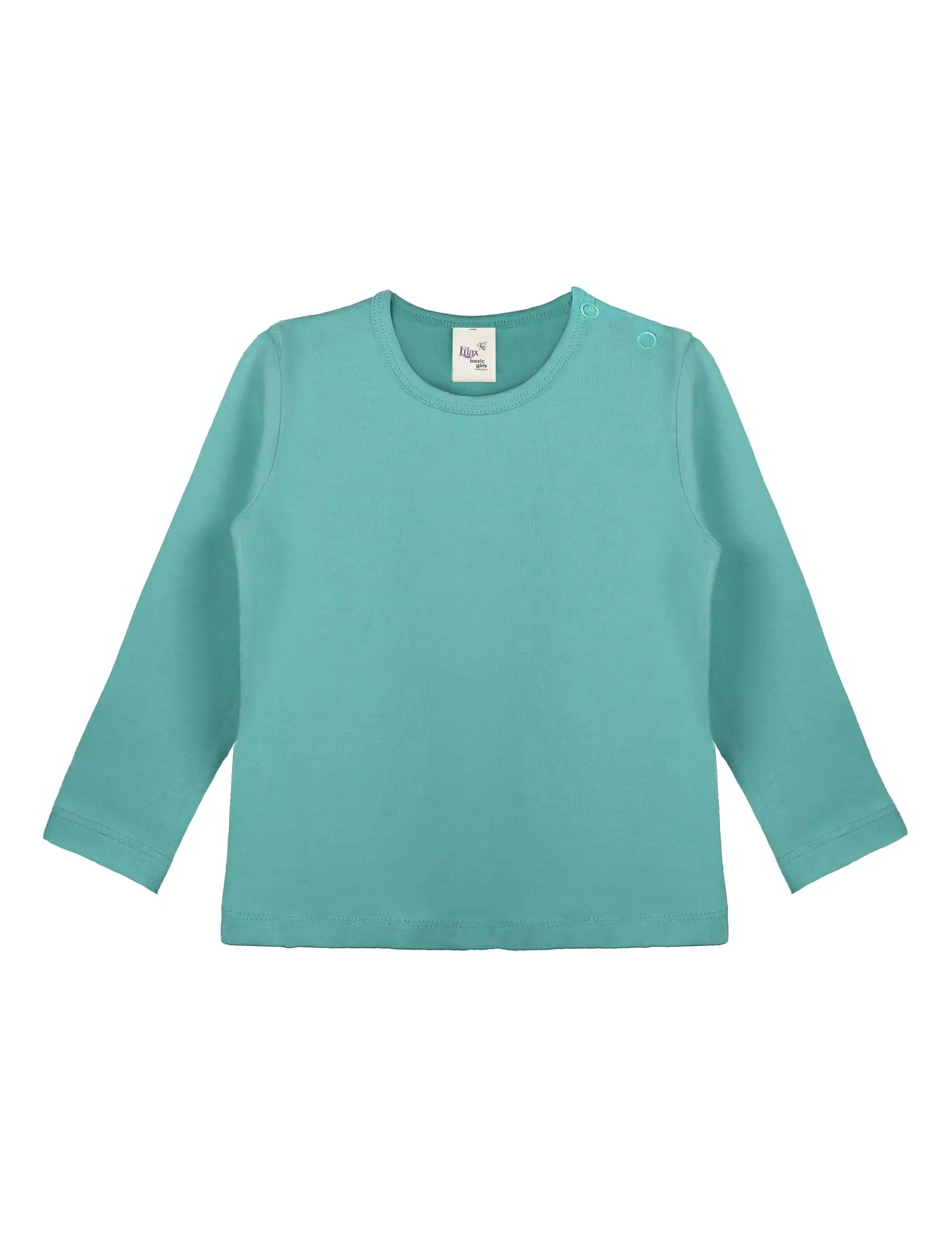 Baby Girls' Basic Long Sleeve Round Neck T-Shirt