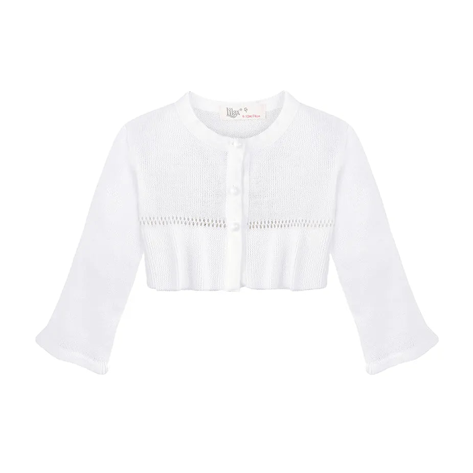 Girls Patterned Knit Bolero Cardigan