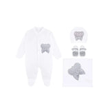 Newborn Baby 4-Piece Cotton Crown Layette Gift Set