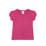 Baby Cotton Puff Sleeve Basic Crewneck T-Shirt