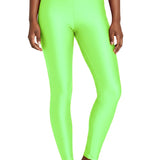 Girls Shiny High Waisted Leggings – Dance & Gymnastics Stretch Tights