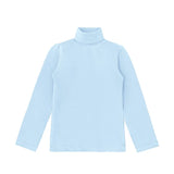 Little Girls Cotton Long Sleeve Basic Turtleneck T-Shirt