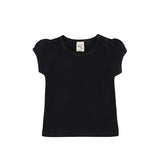 Baby Cotton Puff Sleeve Basic Crewneck T-Shirt