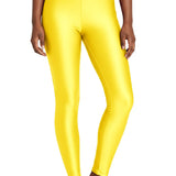 Girls Shiny High Waisted Leggings – Dance & Gymnastics Stretch Tights