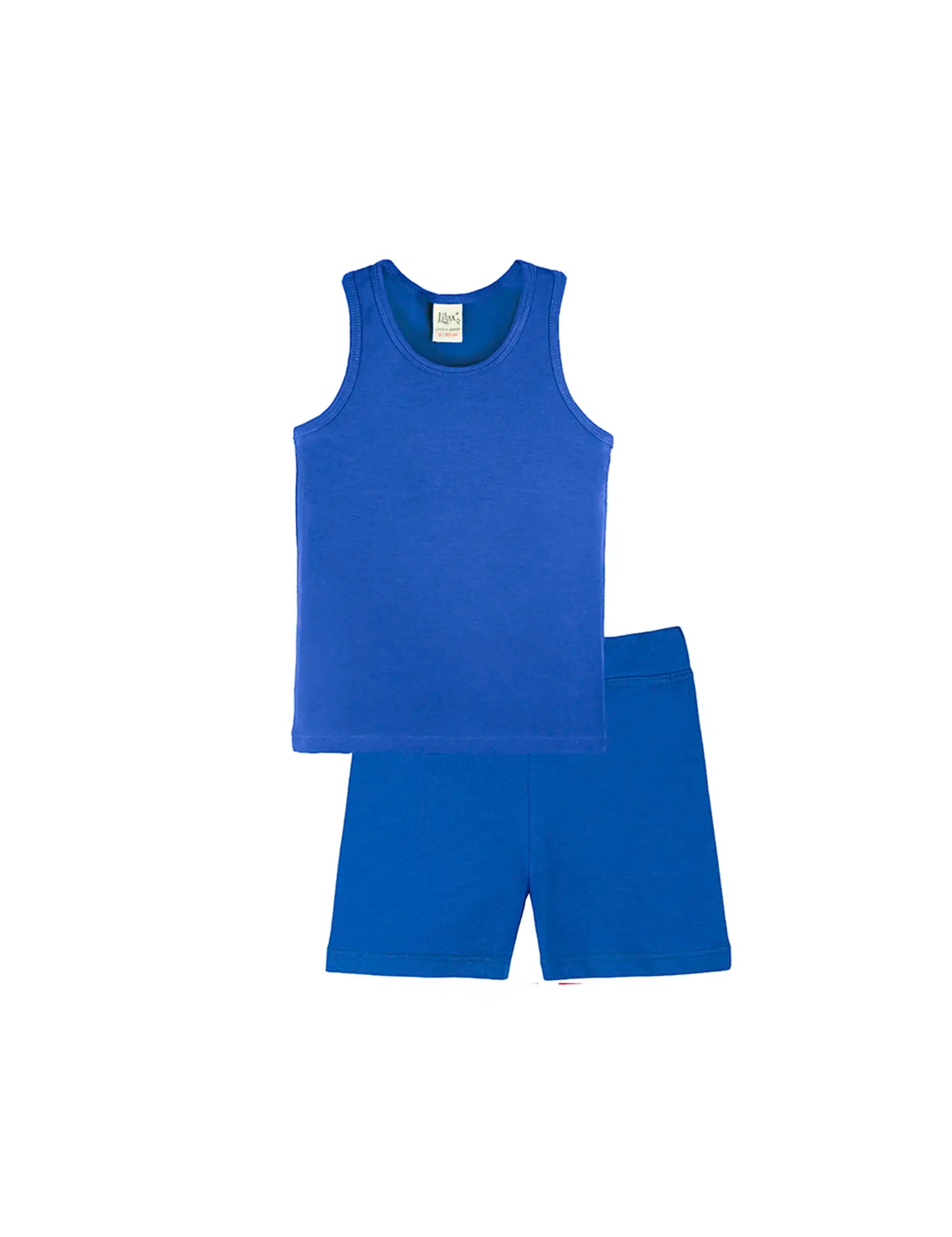 Girls' Racerback Tank Top and Solid Soft Dance Short Color Match Set