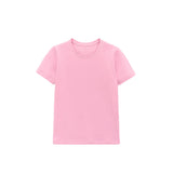 Girls' Basic Short Sleeve Round Neck Cotton T-Shirt