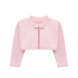 Baby Girls' Long Sleeve Bowknot Closure Bolero Cardigan