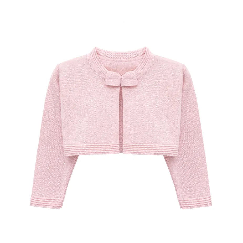 Baby Girls' Long Sleeve Bowknot Closure Bolero Cardigan