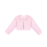 Girls Cozy Long Sleeve Crew Neck Dress Coat