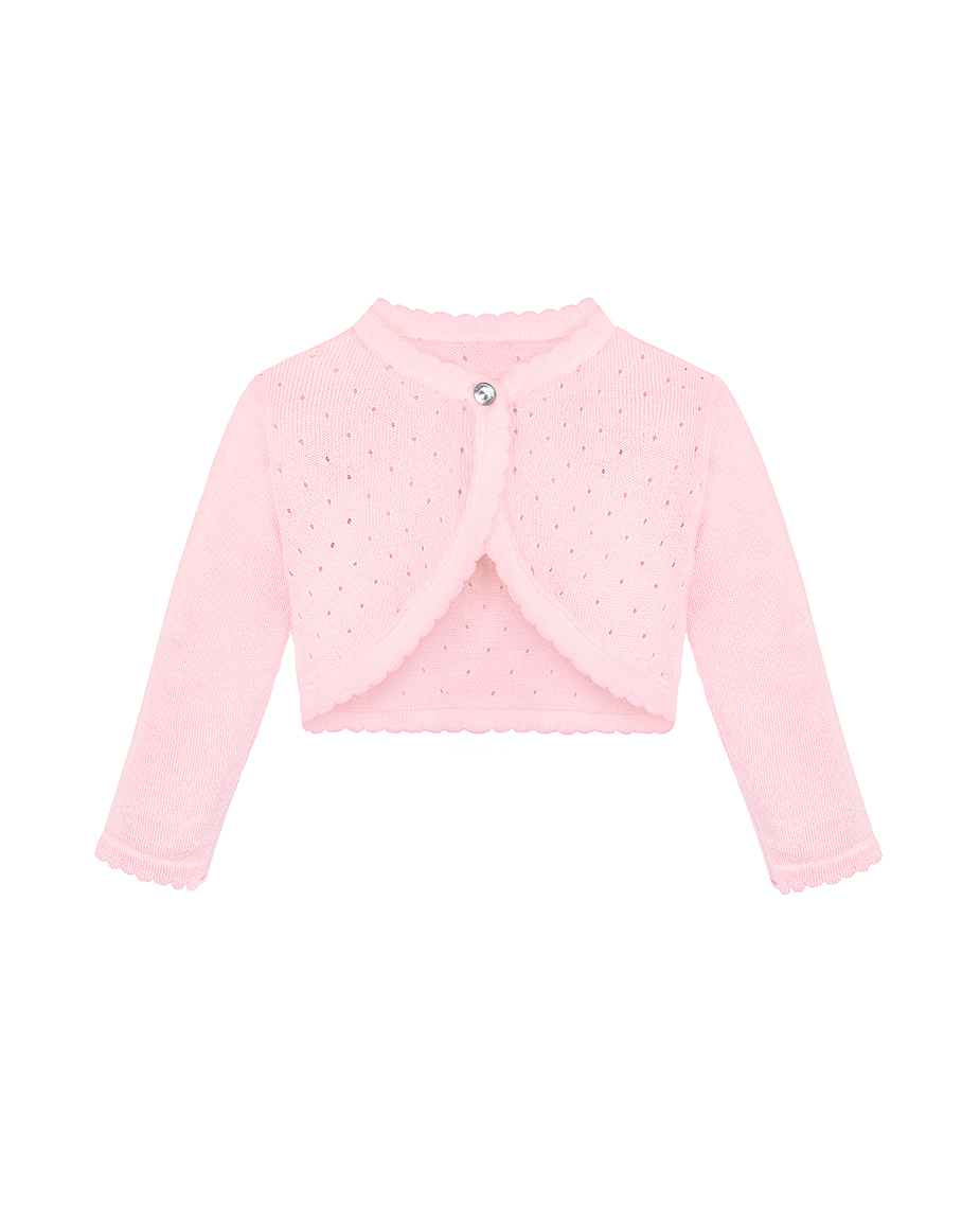 Baby Patterned Knit Bolero Cardigan