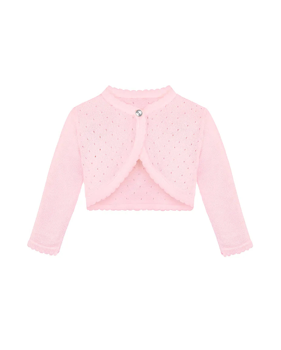 Baby Patterned Knit Bolero Cardigan