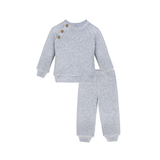Baby Ribbed Side-Buttoned Sweater Set