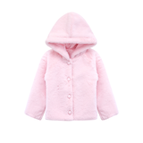 Girl Button Down Hooded Cardigan Jacket