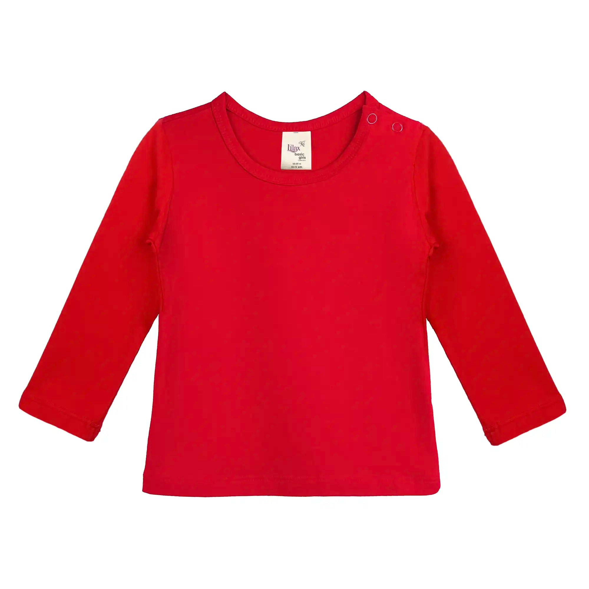 Baby Girls' Basic Long Sleeve Round Neck T-Shirt